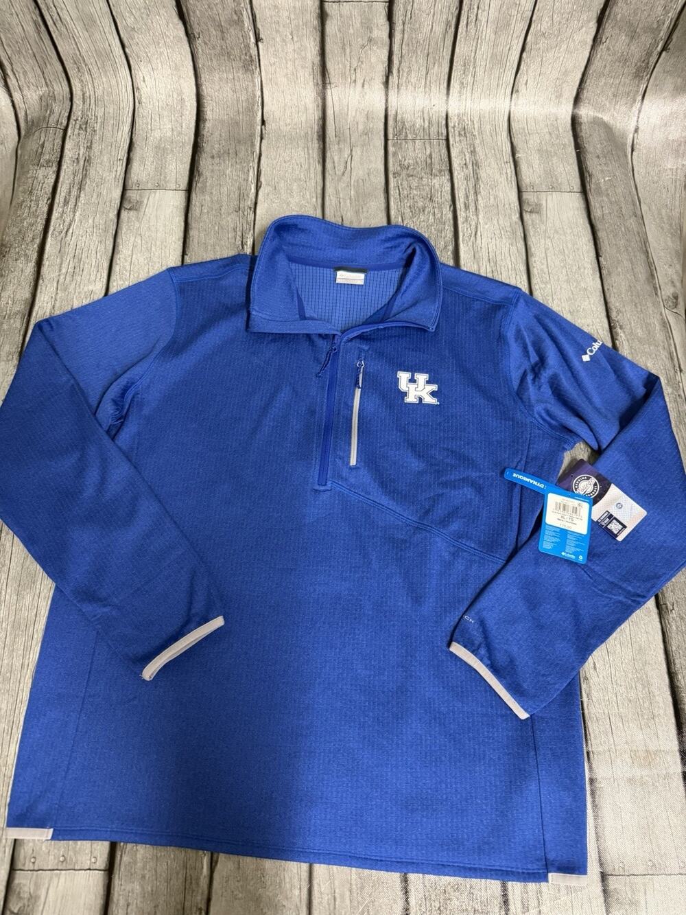 NWT Men’s Columbia Kentucky Wildcats Park View Fleece Half Zip Pullover XL Blue